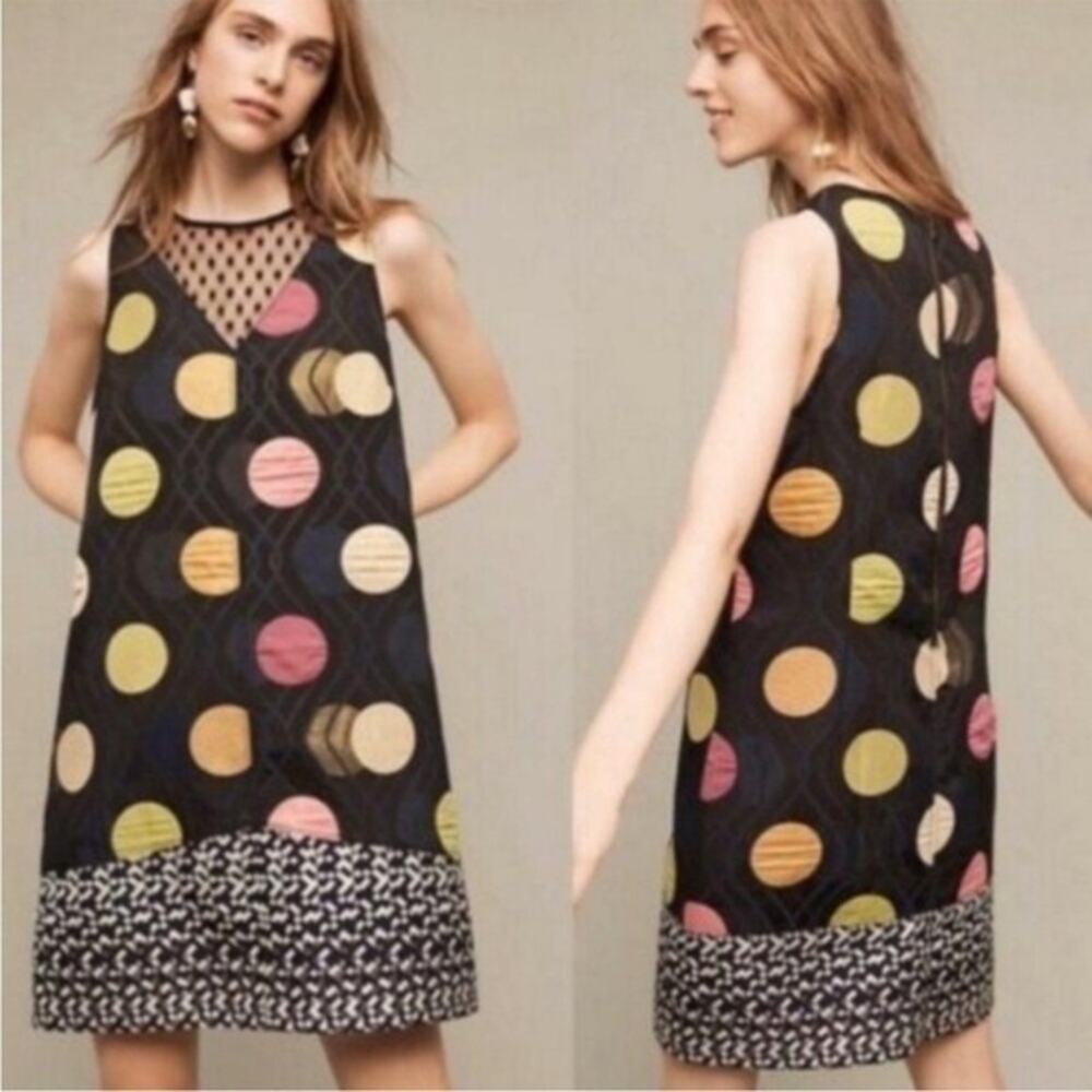 Anthropologie Maeve Polka‎ Dot Mod Dress Size SP